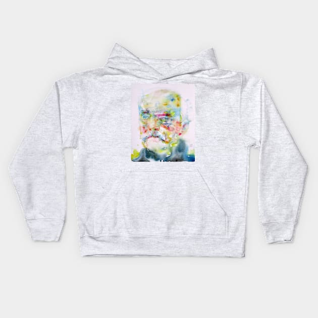 OTTO VON BISMARK - watercolor portrait Kids Hoodie by lautir